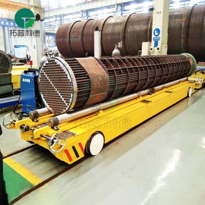 China Building Material Shops Large Load Material Handling Equipment Transfer Cart Wheel Electric Railway Trolley for sale