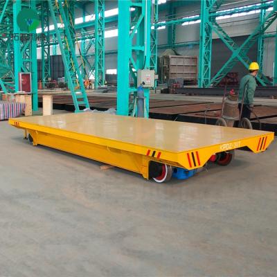 China Building Material Shops 20t Copper Billet Electric Driving Railway Billet Transfer Cargo Flat Cart for sale