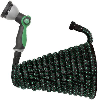 China Durable 8-Way Adjustable Water Spray Nozzle Garden Hose with Pocket Protectors for sale