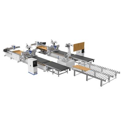 China High quality intelligent automatic furniture maker low cost factory furniture prodction line with CNC cutting unit for sale