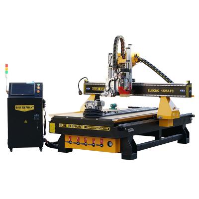 China Garment Shops ATC CNC Router 1325 With Rotary Device And Linear Tool Change For Making Furniture for sale