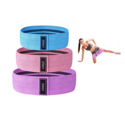 China Wholesale Elastic Yoga Exercise Resistance Bands Fitness Booty Workout Cloth Resistance Loop Bands Set for sale