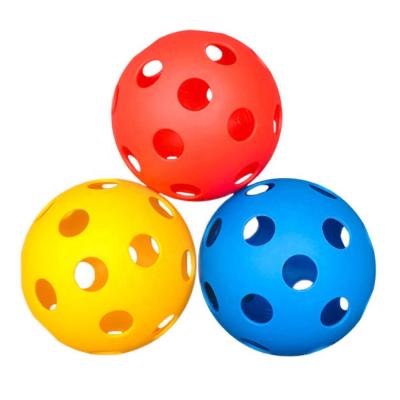 China Children Play Factory Price Wholesale PVC Hole Ball Floor Ball Custom Logo Beach Mini Ball With Holes for sale