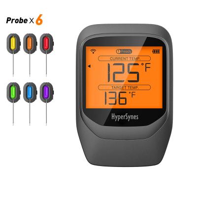 China High Accuracy Digital Wireless BBQ Thermometer Smoker Grill BBQ Monitoring Thermometer Meat Thermometer with 6 Probe Pro-07 for sale