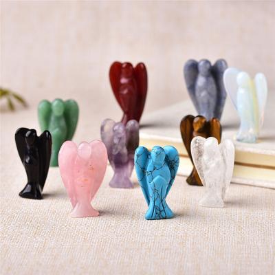 China China High Quality Natural Crystals Quartz Gemstone Carving Folk Crafts Angels Figurines for sale