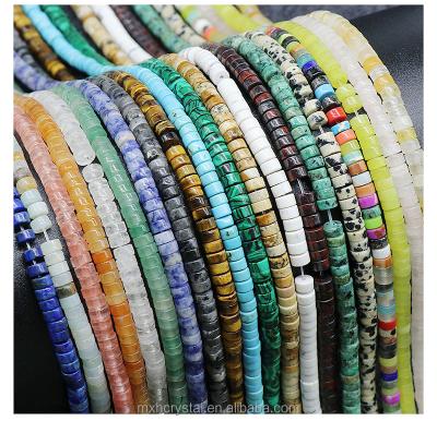 China 2*4mm Crystal Agate Semi-precious Stone Abacus Flat Disc Loose Beads Semi-Complete Separation Bead DIY Accessories Wholesale for sale