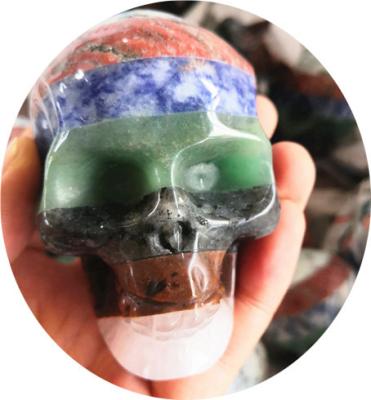 China China Wholesale Hot Sale Crystal Carvings Mixed Quartz Crystal Skulls Head Crystal Skulls For Handmade Splicing Collection for sale