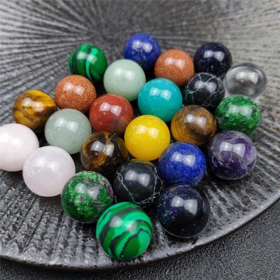 China China's Natural Series Crystal Quartz Ball Energy Polished Reiki 16mm Bead Gem Healing Stones Natural Stones and Decorative Ores for sale