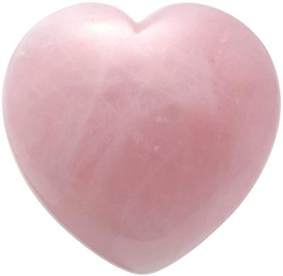 China China Wholesale Natural Gemstone Quartz Carving Crafts Rose Crystal Love Heart for sale