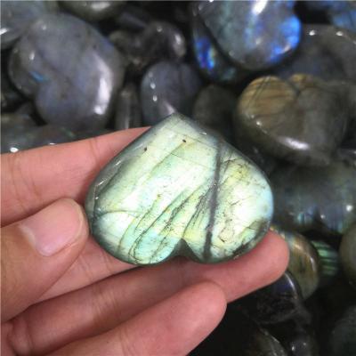 China China Wholesale Natural Polished Blue Labradorite FengShui Healings Heart Shaped Heart for Decoration for sale