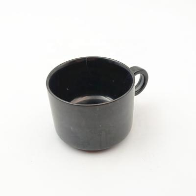 China Viable Custom Black Color Mug Handmade Marble Black Coffee Mug With Handle for sale