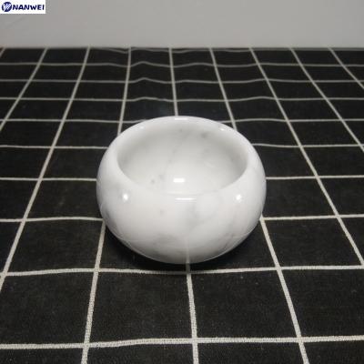 China Drinkware Sustainable Type Tea Cup Made Of Natural White Marble For Business Gift for sale