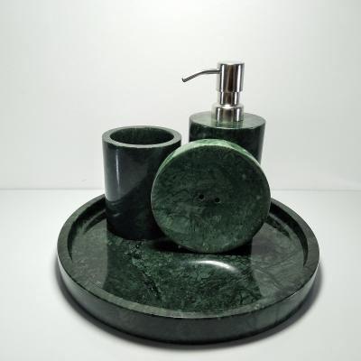 China India Sustainable Modern Natural Green Marble Bathroom Sets for sale