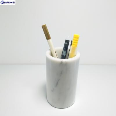 China Custom Pen Holder China Marble Crafts Factory Desk Organizer Pen Holder For Sale for sale