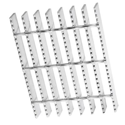 China Traditional High Quality 316L  stainless steel grating for Anti-slip Serrated Drainage Covers 32*5mm Metal Building Construction Materials for sale