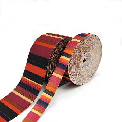 China High Tenacity manufacturer stock sale polyester printed satin grosgrain personalized elastic ribbon for sale