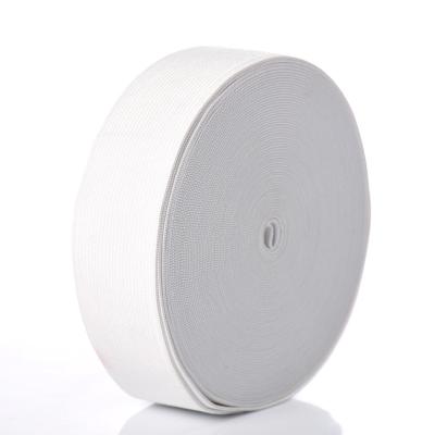 China Elastic White Flat Woven Elastic Band Manufacturer in China for sale