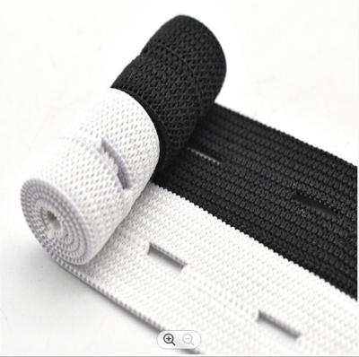 China Elastic thin and narrow buttonhole elastic band for bib pants for sale