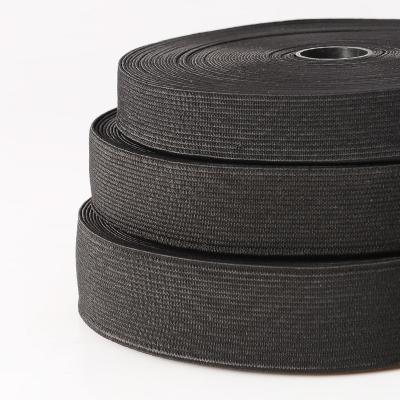 China Elastic Wholesale Custom Elastic Tape 25mm 30mm 35mm 40mm 45mm White Knitted Sofa Elastic Webbing Tape for sale