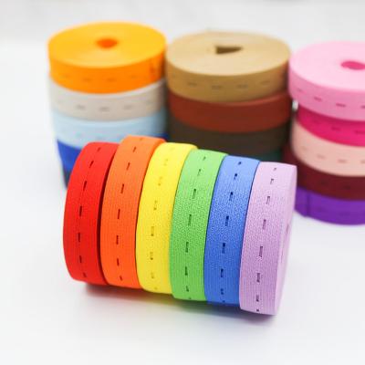 China Elastic Elastic Bands 20mm Woven Button Hole Elastic Band Elastic Stretch Tape Extend Tape DIY Sewing Garment Accessory for sale