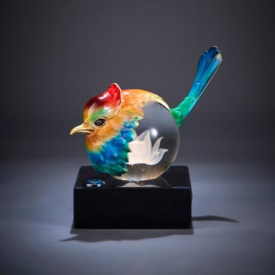 China China Li Jiajiang Crystal Ball Ornament Small Bird Shaped Fairy Ornament 