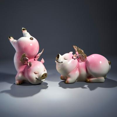 China China Li Jiajiang living room entrance decoration gift designer creative personality zodiac pig girl cute heart crafts for sale