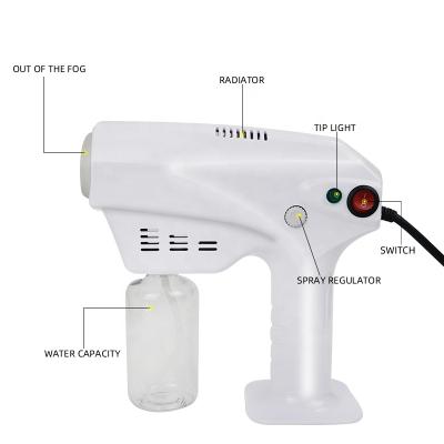 China Easy Operate Portable Nano Spray Mist Gun Disinfecting Fogger Sprayer Machine Home Use for sale