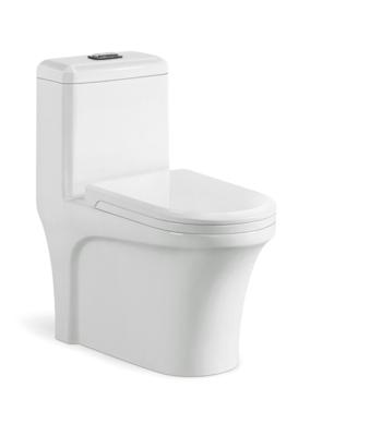 China Economical Double-Flow Bathroom WC One Piece Toilet Sanitary Ware Siphonic Toilet for sale