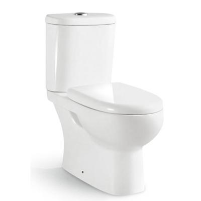 China Cheap Price WC Toiletries Double-flush Color Sanitary White Ceramic Two-Piece Bathroom Water Closet for sale