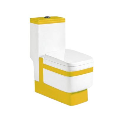 China 2021 Hot Double-flow Bathroom Home Square Quality Yellow Toilet For Sale Manufacturer Direct Sales Toilets for sale