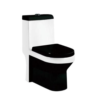 China Double-Flow Singapore Bathroom Porcelain WC Black Toilet Bowl for sale