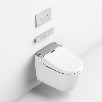 China New Trend Hotel Sanitary Automatic Convenient Automatic Operation Small Remote Control Hanging Smart Toilet for sale