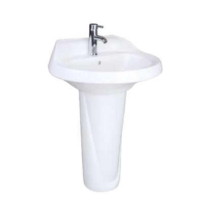 China Super-Smooth Gloss Sanitary Ware Chaozhou Factory Ceramic Wash Basin Classic Pedestal Wash Basin for sale