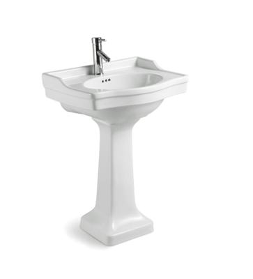 China Chaozhou Modern Factory Large Size Pedestal Wash Basin Bathroom Ceramic Hand Basin for sale