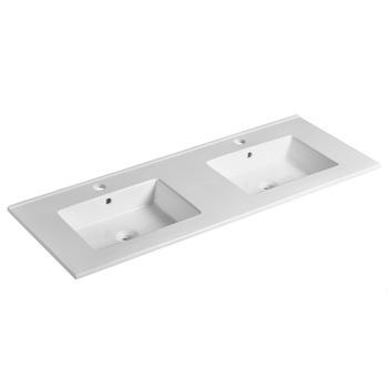 China Washing Hands Made In One Piece Porcelain Bathroom Sanitary Sink And Countertop for sale