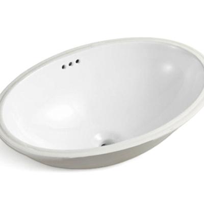 China Oval Wash Basin Undermount Porcelain Bowl Sink Ceramic Quality Sanitary Ware Size Under Counter Basin for sale