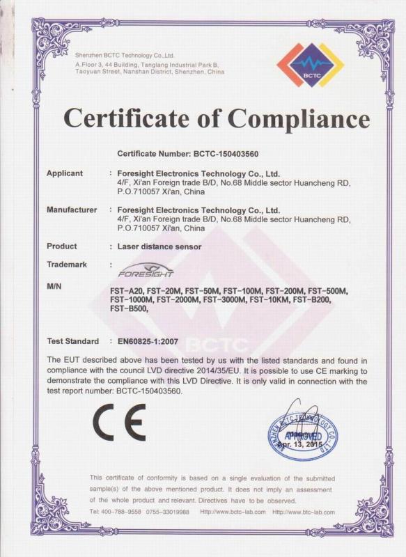 CE - Xi'an Foresight Electronic Technology Co., Ltd.