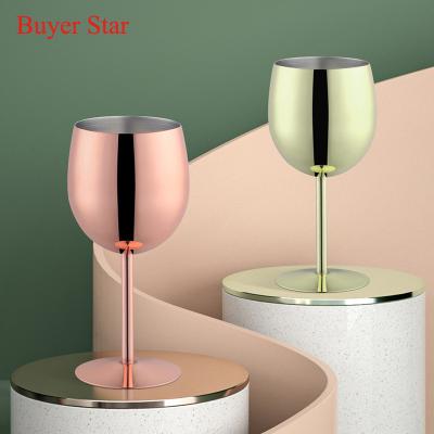 China High Quality Stainless Steel Wine Glass Goblets Red Wine Glass Goblets Stainless Steel Stopper Cocktail Glass Wine Goblet for sale