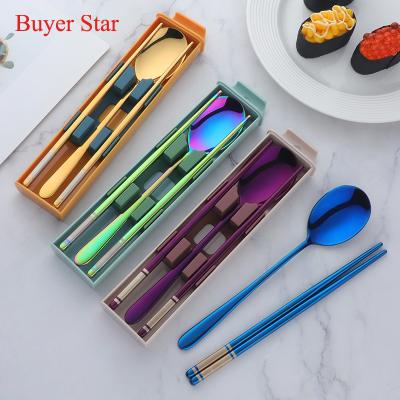 China Sustainable Shopper Star Portable Dinnerware Set Stainless Steel Camping Dinnerware With Box for sale