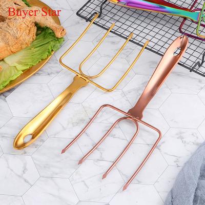 China Viable Star Buyer Star BBQ Tool Stainless Steel Barbecue Fork High Quality Steak Fork Turkey Forks for sale