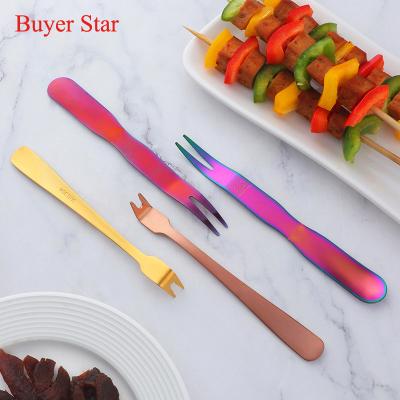 China Universal Outdoor Home Party Shopper Star Party Barbecue BBQ Metal Meat Claws Stainless Steel Meat Forks for sale