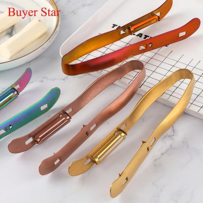 China New Design Manual Stainless Steel Double Sided Blade Viable Vegetable Peeler for sale