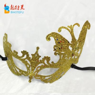 China Plastic Golden Venice Masquerade Cosplay Mask for sale