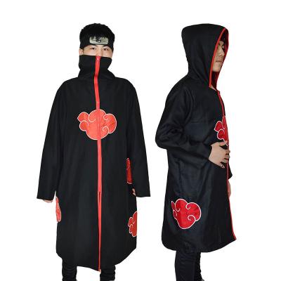 China 100% Polyester Adult Japanese Anime Naruto Akatsuki Cloak Robe Costume for sale