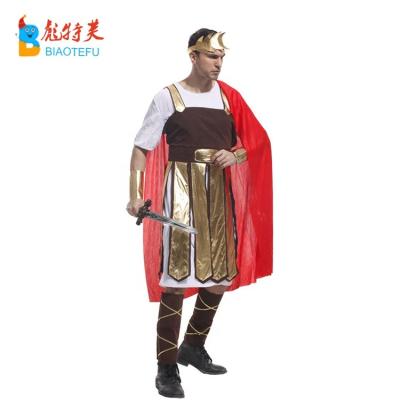 China Polyester Whosale Men Adult Roman Warrior Cosplay Costume for sale