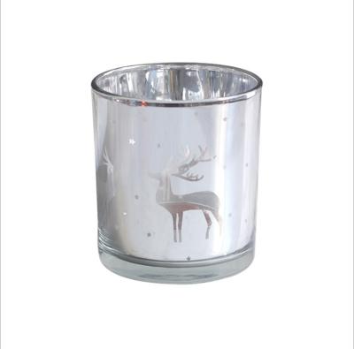 China Luxury Unique Home Decorative Empty Glass 200ml Wide Candle Jars for sale