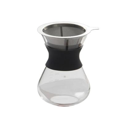 China Sustainable Glass 400ml Transparent Beverage Bottles Coffee Glass With Stainless Steel Cover for sale