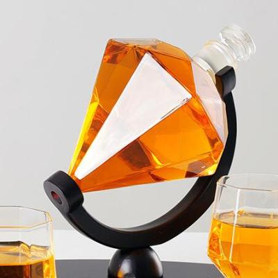 China Minimalist Type Rotating Drill Wine Dispenser Set With High Borosilicate Glass Wine Dispenser for sale