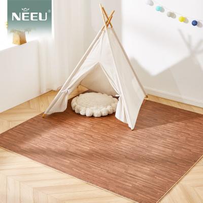 China Washable Wood Grain Printed Natural Rubber Floor Mat, Door Mat, Carpet for sale