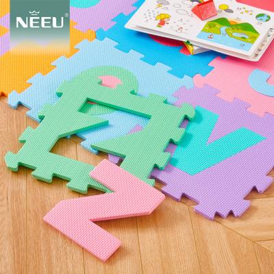 China Washable Letters Puzzle Play Mat EVA Foam Rainbow Floor Mat For Educational Toys for sale